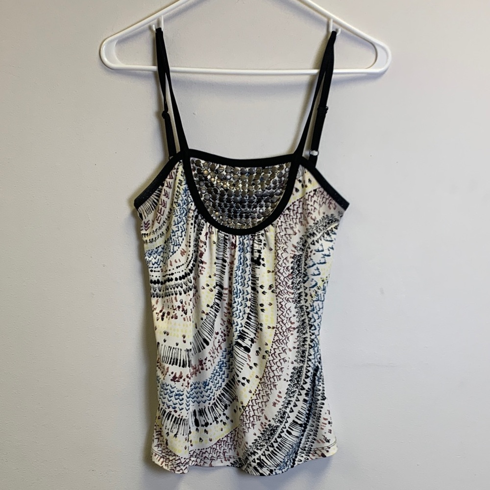 The Limited Black and Cream Patterned Camisole